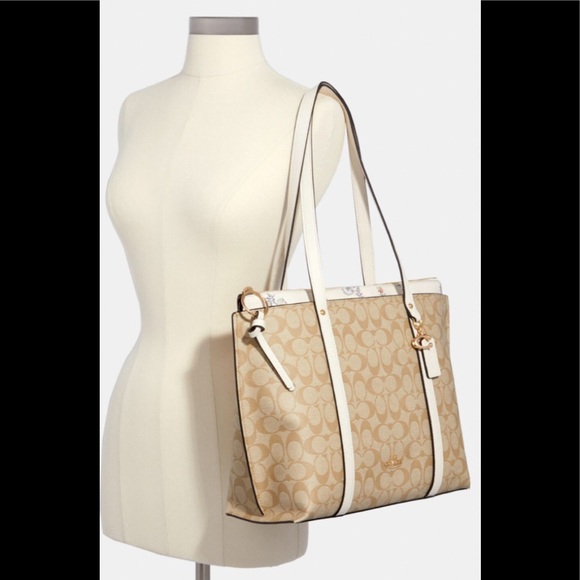 Coach May Tote Signature Canvas Dandelion Flrl Pnt - Picture 3 of 16